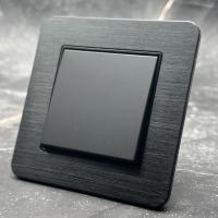 Aluminum MMB-001 1 клавишный 1 полюсный выключатель（Черный）