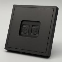 Art MTC-023 Телефонная+Компьютерная розетк  RJ-45 cat6e 10GB（Графит-Матовый）