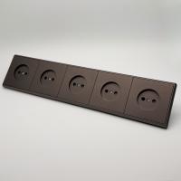 Elegant MTM-5012 5 розеток без заземления （Мокко-Матовый）