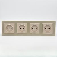 Glass MMG-4012 4 розетки без заземления（Золото）