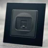 Glass MMB-021 Телефонная розетка（Черный）