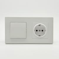 Grace MMW-001/013 1 клавишный 1 полюсный выключатель/ Розетка c заземления（Белый）