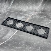 Elegant B-104 4-постовая рамка（Черный-Матовый）