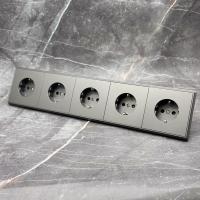 Elegant MTC-5013 5 розеток с заземлением（Графит-Матовый）