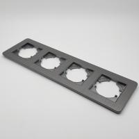 Aluminum C-104 4-поставая рамка （Алюминиевая）Графит