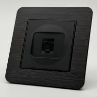 Aluminum MMB-022 Компьютерная розетка RJ-45 cat5e 1GB（Черный-Матовый）
