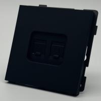 TB-023 Телефонная+Компьютерная
 розетка без рамки RJ-45 cat6e 10GB
（Черный-Матовый）