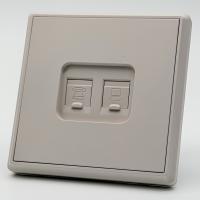 Elegant MTS-023 Телефонная+Компьютерная розетка RJ-45 cat6e 10GB（Кашемир-Матовый）