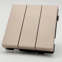 TG-010 3 клавишный 1 полюсный выключатель без рамки（Золото-Матовый）