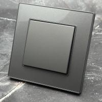 Cristal MMC-003 1 клавишный перекрестный выключатель（Серый）