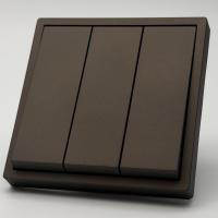 Art MTM-010 3 клавишный 1 полюсный выключатель（Мокко-Матовый）