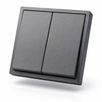 Art MTC-011 2 клавишный перекрестный выключатель без рамки（Графит-Матовый）