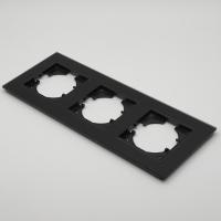 Glass B-103 3-поставая рамка (Каленое стекло）Черный