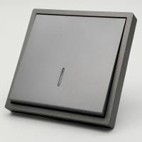 Art MTC-005 1 клавишный проходной выключатель с LED（Графит-Матовый）