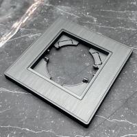 Nature MC-101 1-постовая рамка (Рифленая) Графит-Матовый