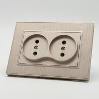 Nature MMG-031Розетка двойная  без заземления 120 （Золото-Матовый）