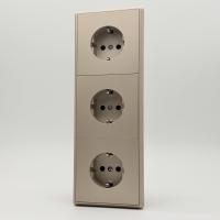 Elegant MTG-3013B 3 розетки с заземлением, вертикальная（Золото-Матовый）