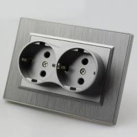 Nature MMC-030 Розетка двойная с заземлением 120 с рамкой（Графит -Матовый）