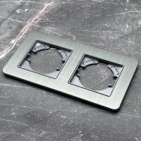 Aluminum C-102  2-постовая рамка（Алюминиевая) Графит