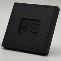 Art MTB-023 Телефонная+Компьютерная RJ-45 cat6e 10GB（Черный-Матовый）