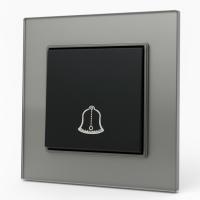 Glass CMB-027 Переключатель дверного звонка（Черный-графит）