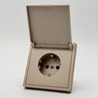 Art MTG-017 Розетка с/з с крышкой（Золото-Матовый）