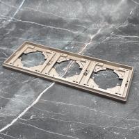 Elegant G-103 3-постовая рамка（Золото-Матовый）