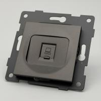 MC-020 Компьютерная розетка RJ-45 cat6e 10GB без рамки（Графит-Матовый）