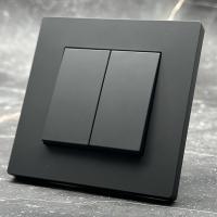 Grace MMB-007 2 клавишный проходной выключатель（Черный）