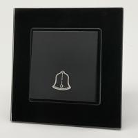 Glass MMB-027 Переключатель дверного звонка（Черный-Матовый）