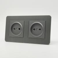 Aluminum MMC-2012 2 розетки без заземления（Графит）