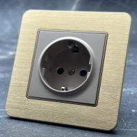 Aluminum MMG-013 Розетка   с заземлением（Золотой）