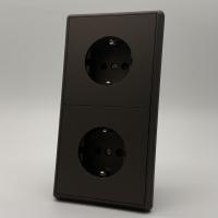 Elegant MTM-2013B 2 розетки с заземлением, вертикальная（Мокко-Матовый）