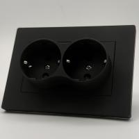 Grace MMB-030 Розетка двойная  с заземлением 120 （Черный-Матовый）