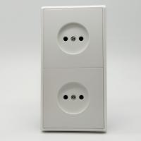 Elegant MTW-2012B 2 розетки без заземления, вертикальная (Белый-Матовый)