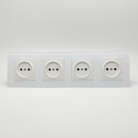 Glass MMW-4012 4 розетки без заземления（Белый）