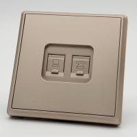 Elegant MTG-023 Телефонная+Компьютерная розетка RJ-45 cat6e 10GB（Золото-Матовый）