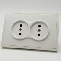 Art MTW-031 Розетка двойная  без заземления 120 (Белый-Матовый）