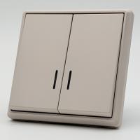 Elegant MTS-008 2 клавишный 1 полюсный выключатель с LED（Кашемир-Матовый）