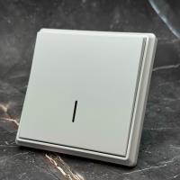 Elegant MTW-005 1 клавишный проходной выключатель с LED Белый