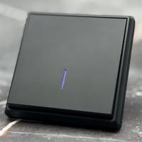 Elegant MTB-004 1 клавишный 1 полюсный выключатель с LED（Черный-Матовый）