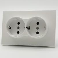 TW-030 Розетка двойная с заземлением 120 без рамки（Белый-Матовый）