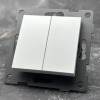 MW-006 2 клавишный 1 полюсный выключатель без рамки（Белый-Матовый）