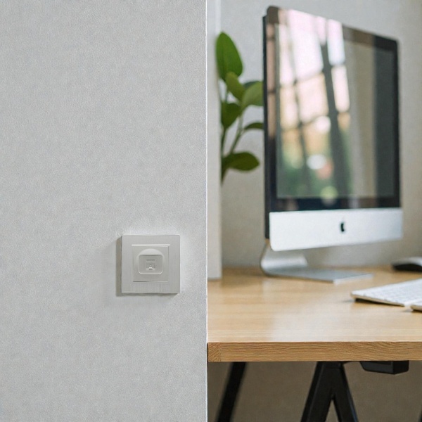 Nature MMW-022 Компьютерная розетка RJ-45 cat5e 1GB （Белый-Матовый）