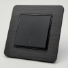 Aluminum MMB-005 1 клавишный проходной выключатель с LED（Черный-Матовый）