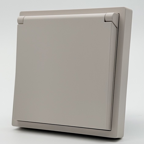 Art MTS-017 Розетка с/з с крышкой（Кашемир-Матовый）