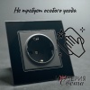 Glass MMB-013 Розетка   с заземлением（Черный）