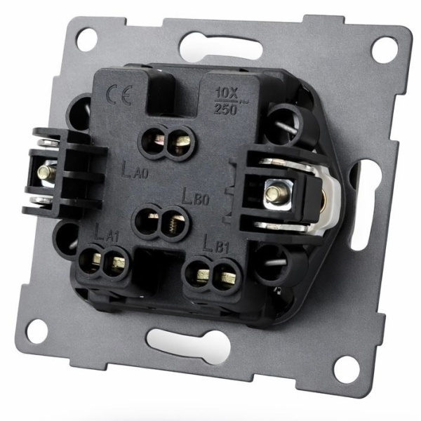 Grace MMB-006 2 клавишный 1 полюсный выключатель（Черный）