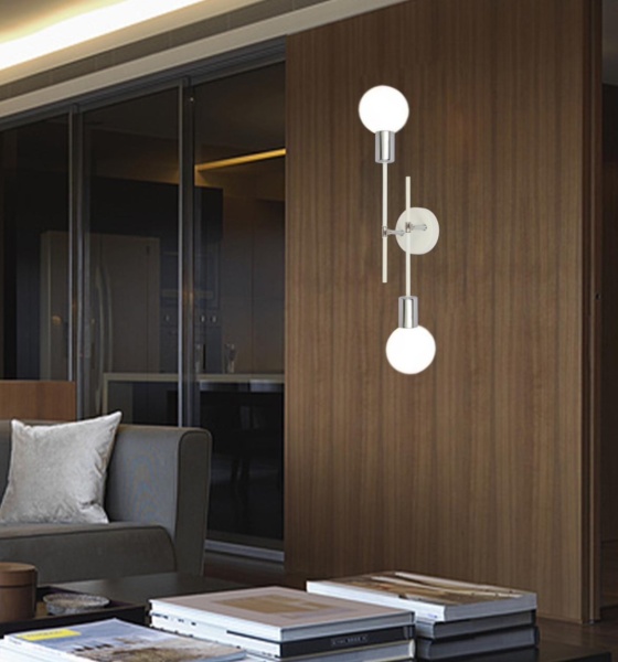 Люстра 8883/2 белая+хром