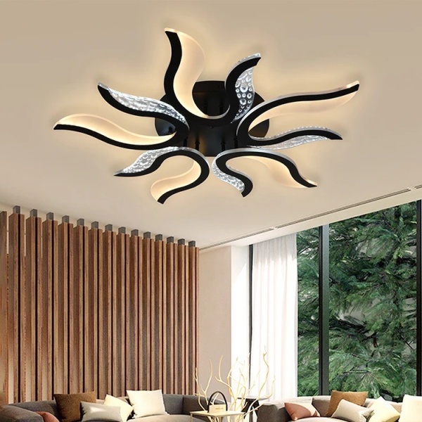 Люстра светодиодная 5015/5 чёрная